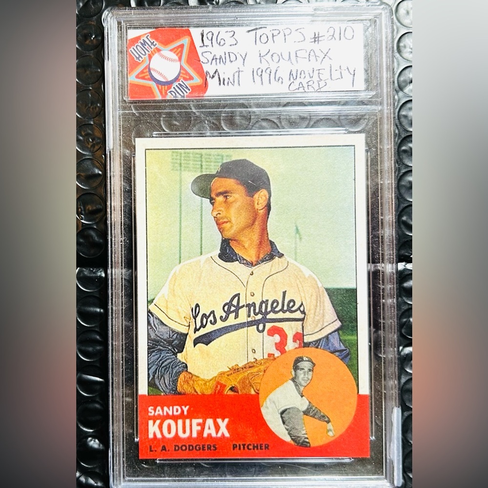 Real Nice Sandy Koufax 1963 Dodgers #210 ‘96 Novelty Card.! This Card is MINT !!